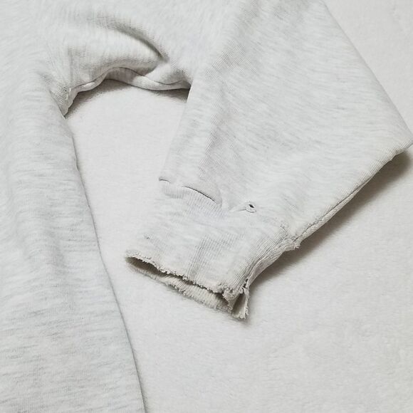 Vintage 90s Champion West Point Gray Heathered Distressed Spell Out Sweatshirt L - Picture 10 of 14